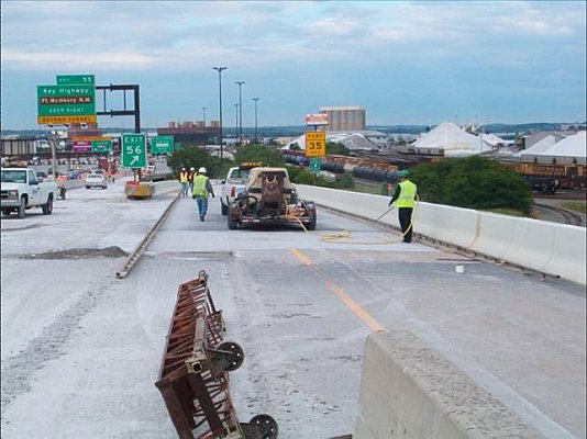 Bridge deck rehabilitation South of the Fort McHenry Tunnel